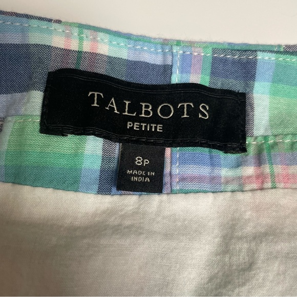 Talbots Madras Pencil Skirt size 8 petite - Picture 2 of 6